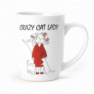 Petrageous Designs Hand Craft Crazy Cat Lady Stoneware Coffee Mug
